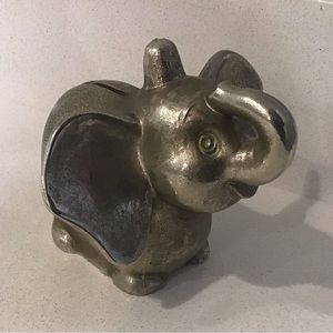 Vintage Walt Disney Dumbo Silver Pewter Coin Bank